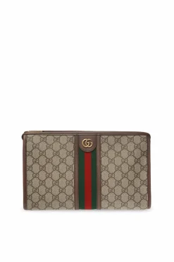 Gucci BROWN 'Ophidia' clutch