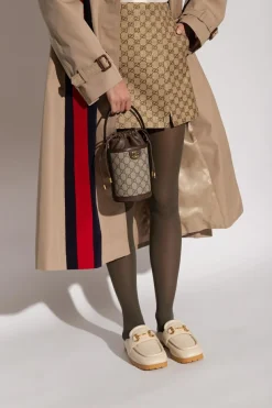 Gucci BROWN ‘Ophidia Mini’ bucket shoulder bag