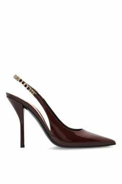 Gucci BROWN Patent leather heeled shoes āSignoriaā