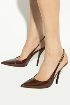 Gucci BROWN Patent leather heeled shoes ‘Signoria’
