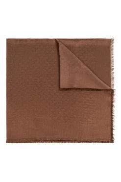 Gucci BROWN Scarf with lurex thread