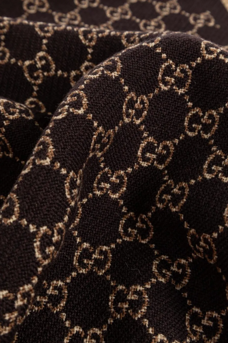 Gucci BROWN Scarf with monogram