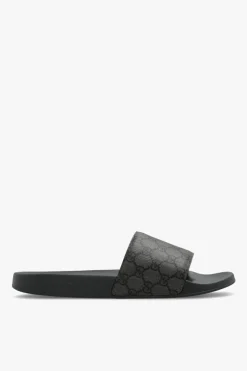 Gucci BROWN Slides with monogram