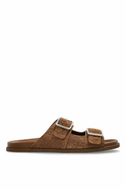 Gucci BROWN Suede slides