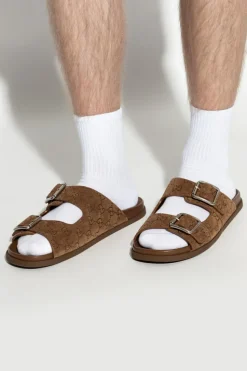 Gucci BROWN Suede slides