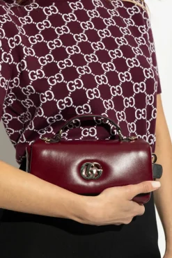 Gucci BURGUNDY Handbag GG Milano Small