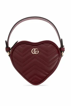 Gucci BURGUNDY Handbag "GG Marmont Mini"