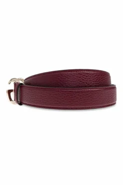 Gucci BURGUNDY Leather belt