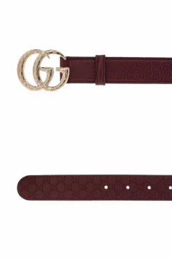 Gucci BURGUNDY Leather belt