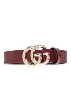Gucci BURGUNDY Leather belt