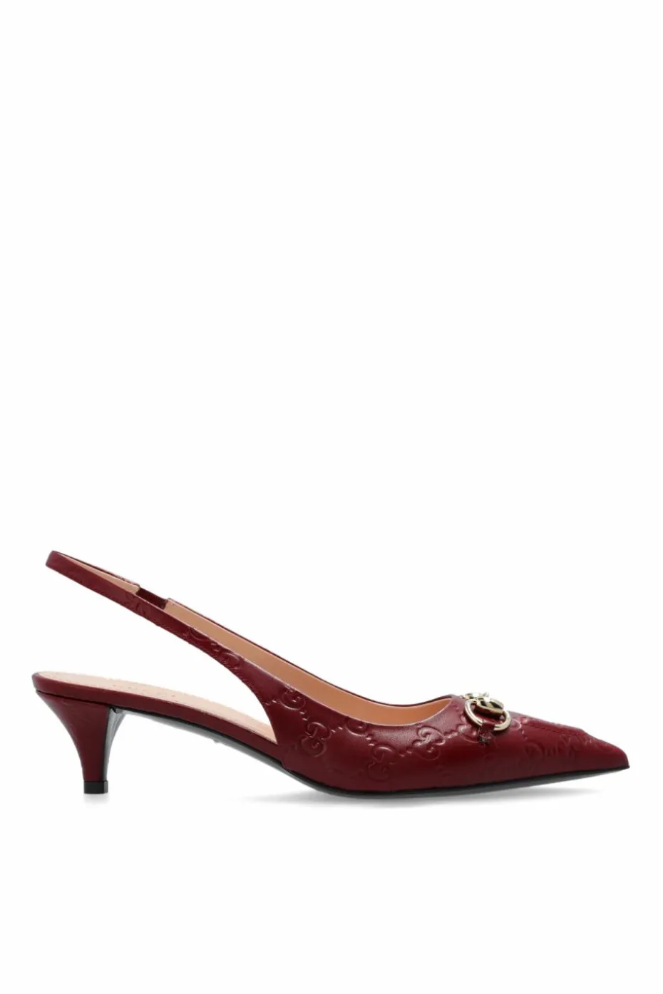 Gucci BURGUNDY Leather high-heeled shoes