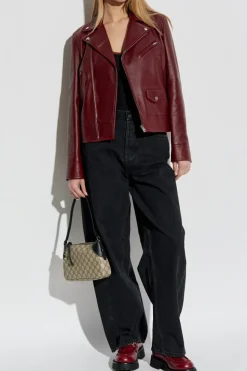Gucci BURGUNDY Leather jacket