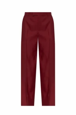 Gucci BURGUNDY Pants with slits on the legs
