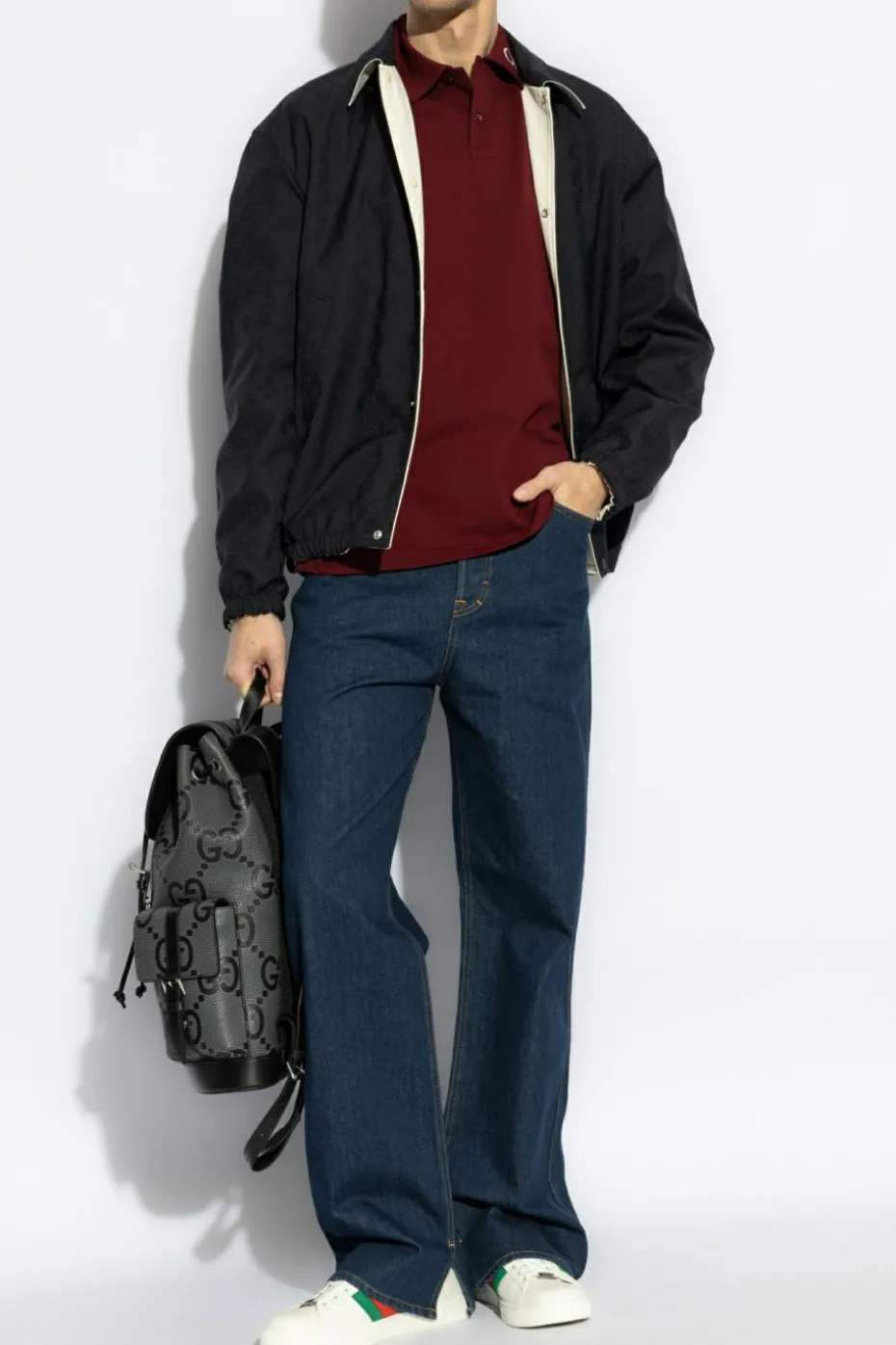Gucci BURGUNDY Polo with Logo