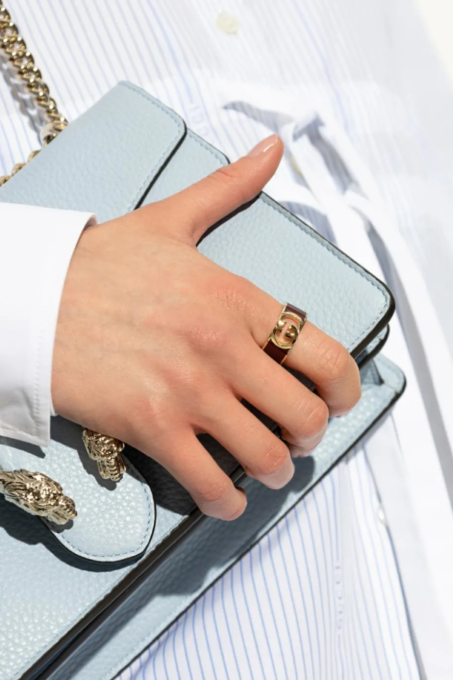 Gucci BURGUNDY Ring with logo