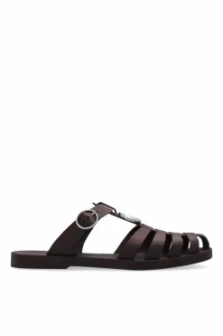 Gucci BURGUNDY Rubber flip-flops