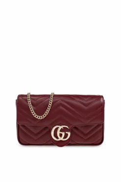 Gucci BURGUNDY Shoulder bag GG Marmont Super Mini