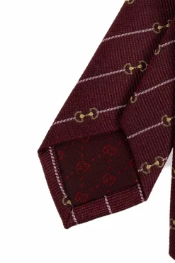Gucci BURGUNDY Silk tie