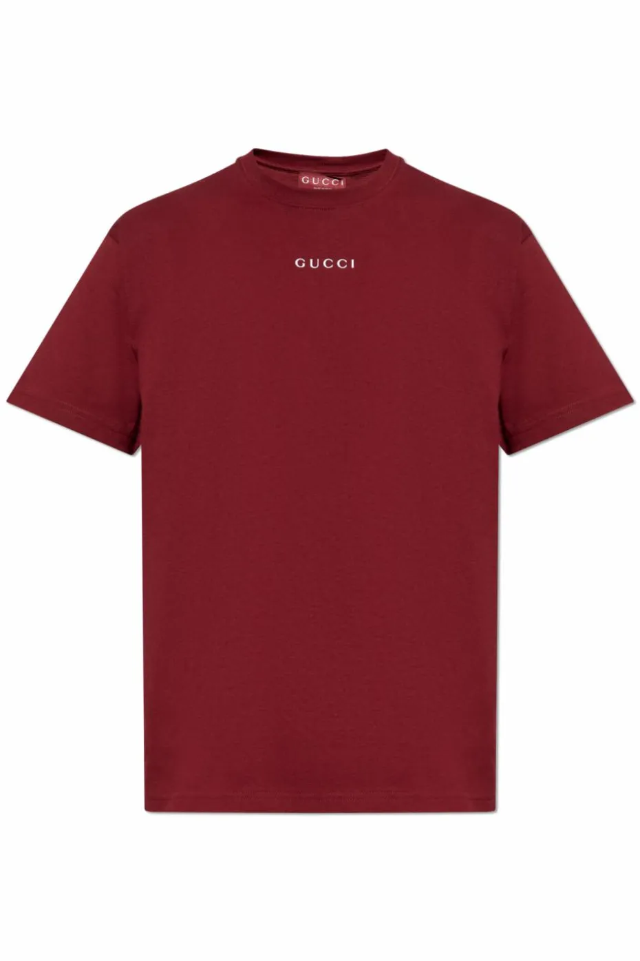 Gucci BURGUNDY T-shirt with printed logo