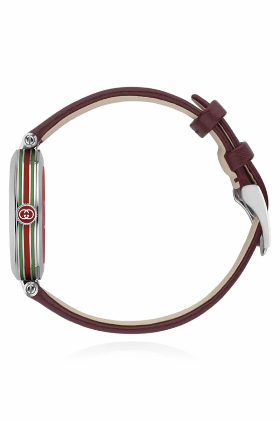 Gucci BURGUNDY Watch with leather strap