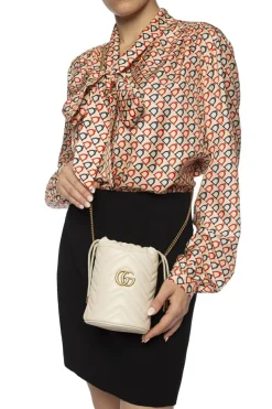 Gucci cream ‘GG Marmont’ shoulder bag