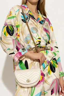 Gucci cream ‘GG Marmont Mini’ shoulder bag