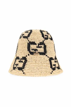 Gucci cream Hat with GG pattern