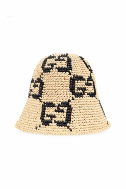 Gucci cream Hat with GG pattern