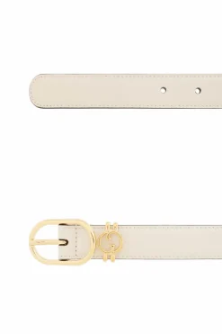 Gucci cream Leather belt