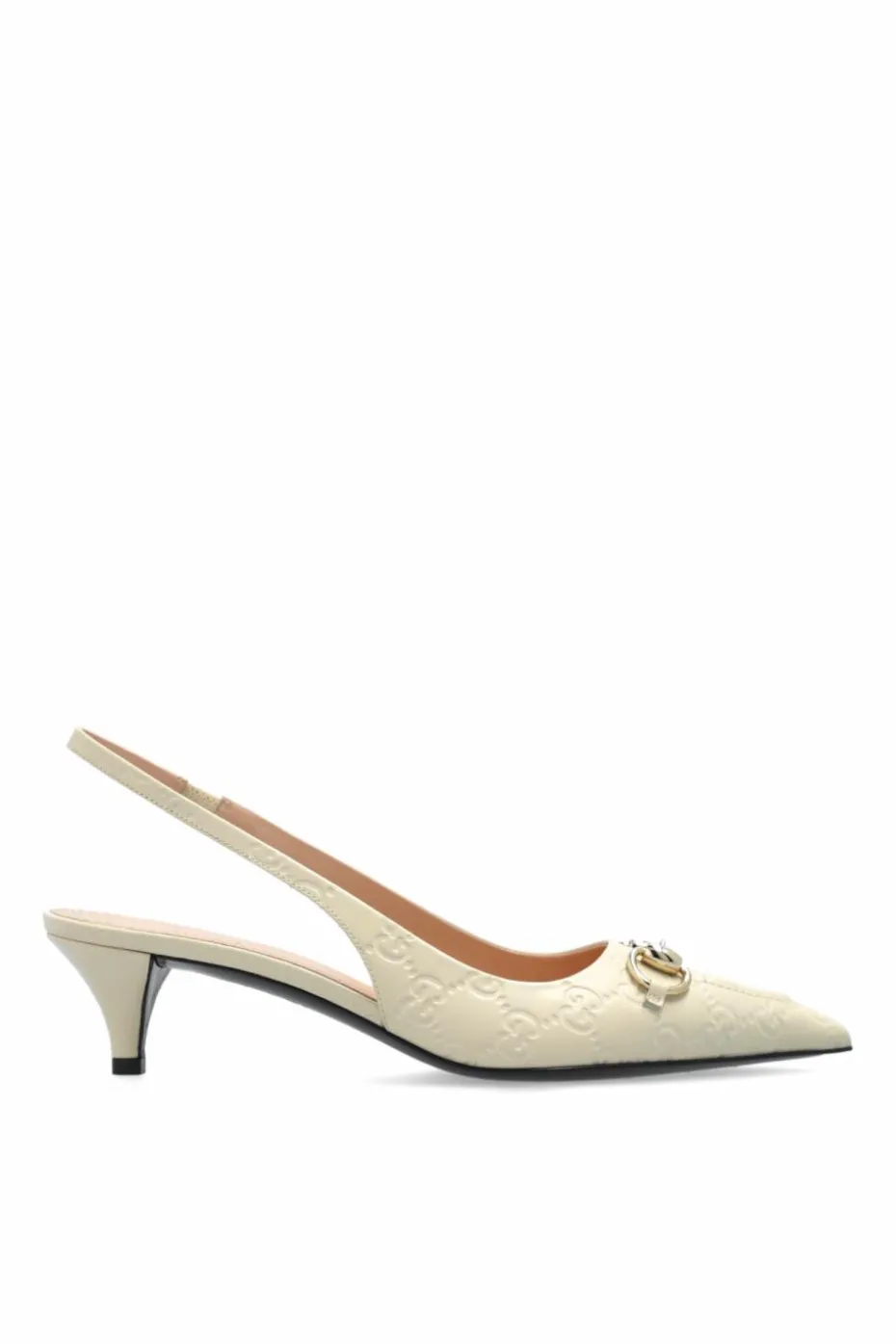 Gucci cream Leather high-heeled shoes