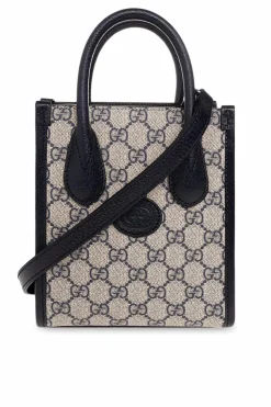Gucci cream Monogrammed shoulder bag
