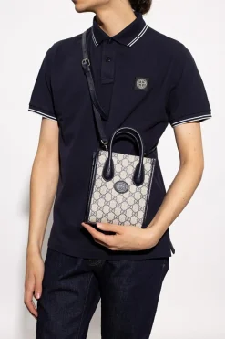 Gucci cream Monogrammed shoulder bag