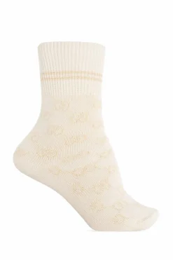 Gucci cream Monogrammed socks