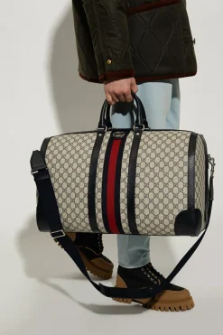 Gucci cream ‘Ophidia Large’ duffel bag