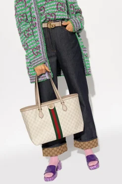 Gucci cream ‘Ophidia Medium’ shopper bag
