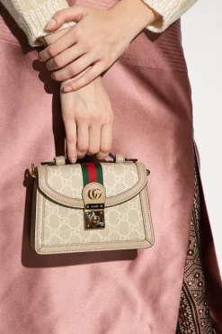 Gucci cream ‘Ophidia Mini’ shoulder bag