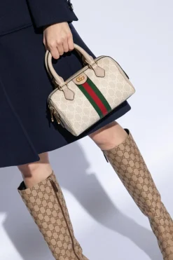Gucci cream ‘Ophidia Mini’ shoulder bag