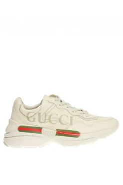 Gucci cream 'Rhyton' logo sneakers