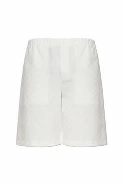 Gucci cream Shorts with GG pattern