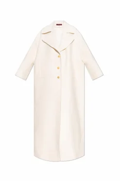 Gucci cream Wool coat with 'GG' pattern