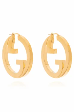 Gucci GOLD Logo-shaped earrings