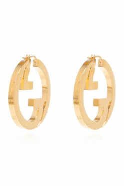 Gucci GOLD Logo-shaped earrings