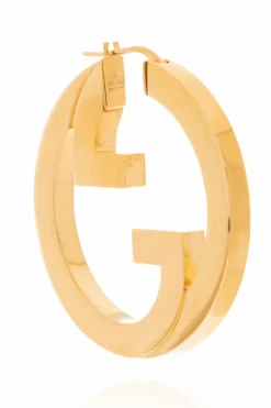 Gucci GOLD Logo-shaped earrings