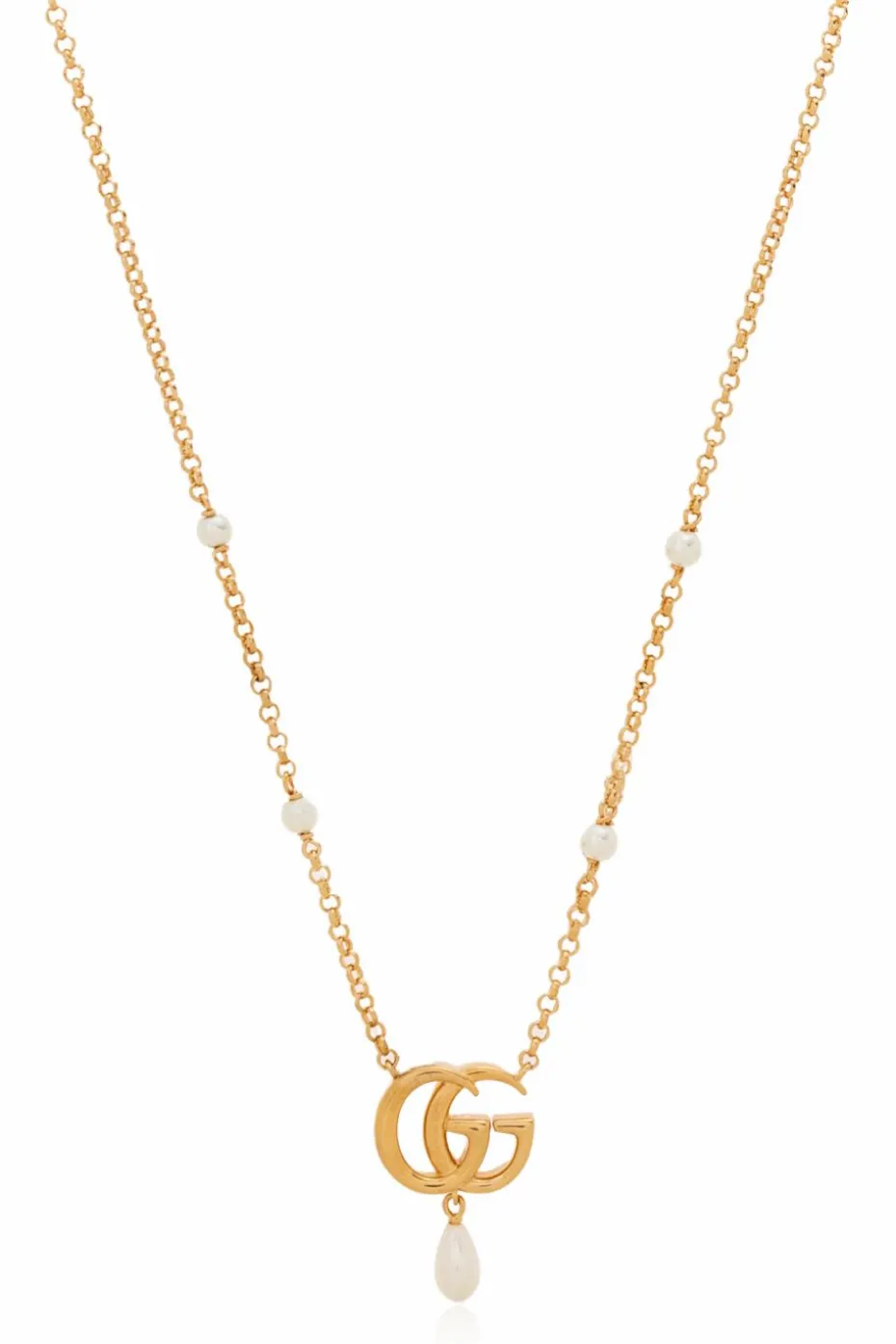 Gucci GOLD Necklace with logo-shaped pendant