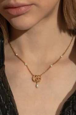 Gucci GOLD Necklace with logo-shaped pendant