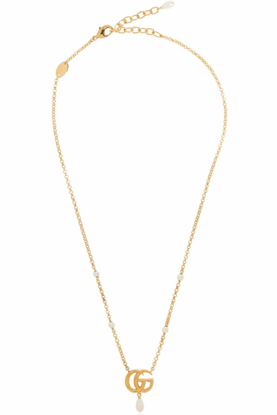 Gucci GOLD Necklace with logo-shaped pendant