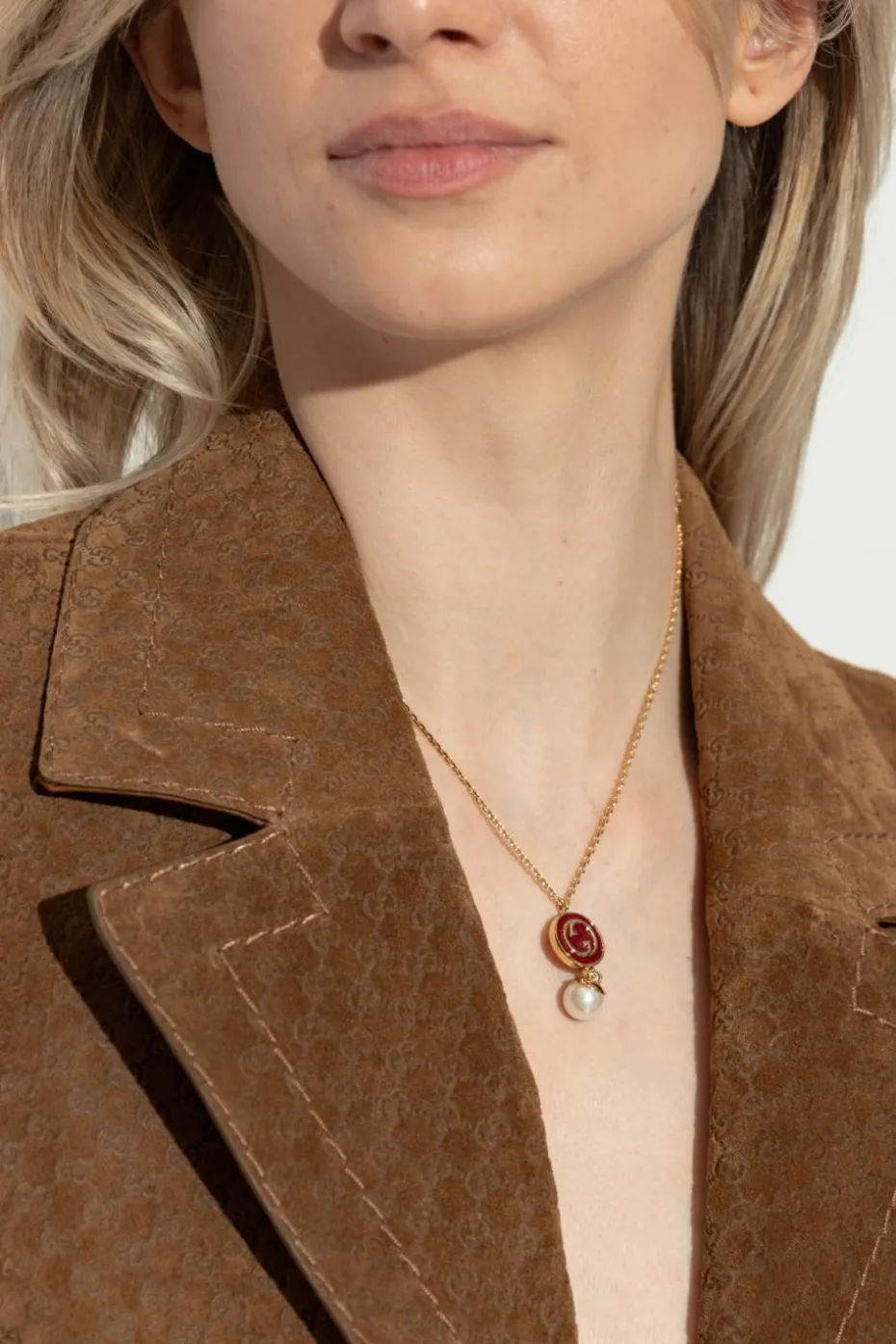 Gucci GOLD Necklace with Pendant