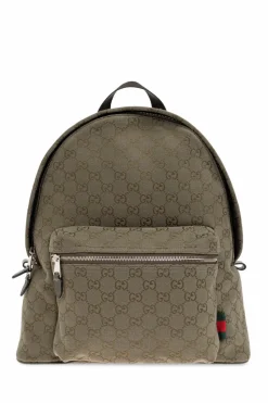 Gucci GREEN Backpack with 'GG' pattern