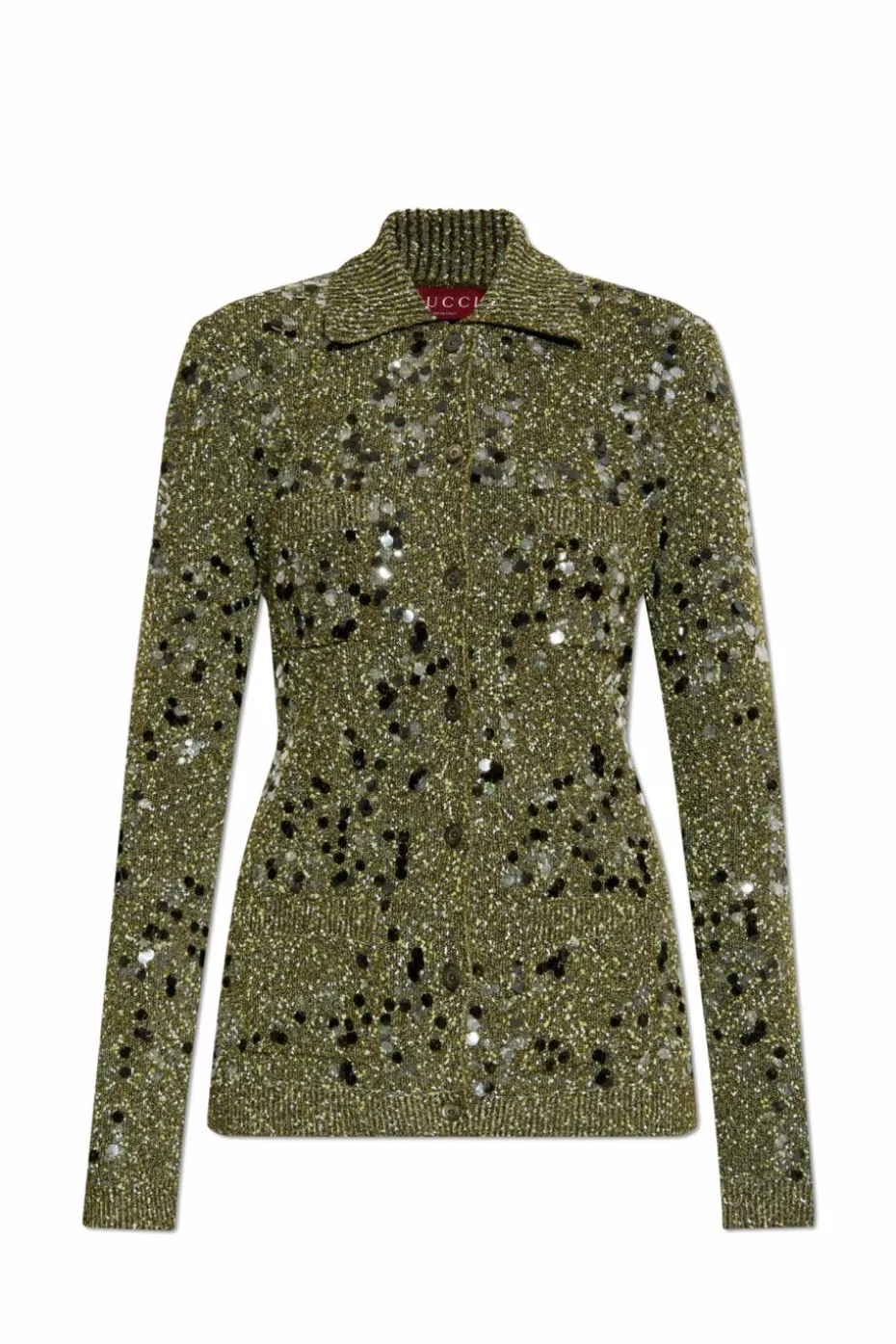 Gucci GREEN Cardigan with pockets