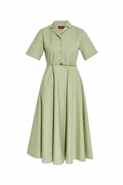 Gucci GREEN Dress with 'GG' pattern